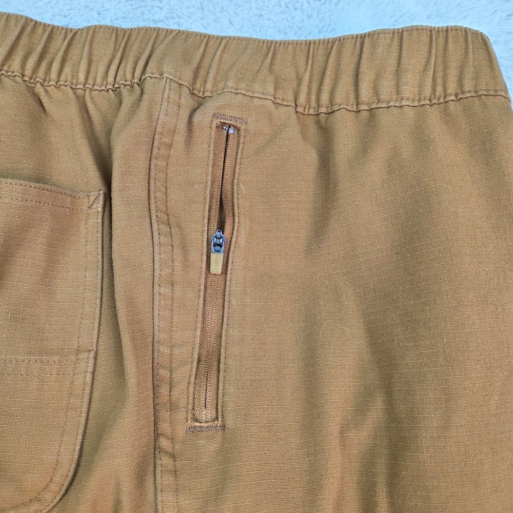 Carhartt Relaxed Fit Canvas Jogger Pants Womens M Reg Elastic Waist Utility Brn - Picture 8 of 13